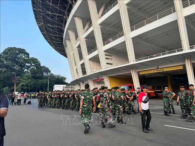 Indonesia triển khai hơn 1.200 nhân viên bảo vệ an ninh tại sân. Ảnh: Đỗ Quyên-PV TTXVN tại Indonesia