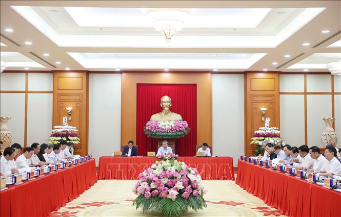 Quang cảnh buổi làm việc. Ảnh: Thống Nhất – TTXVN