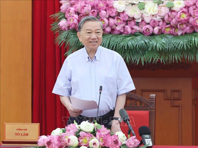 Tổng Bí thư Tô Lâm phát biểu. Ảnh: Thống Nhất – TTXVN