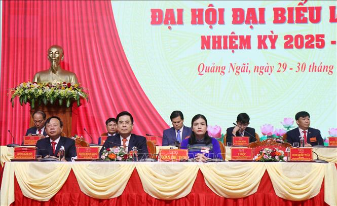 Đoàn Chủ tịch điều hành Đại hội. Ảnh: Phạm Cường- TTXVN