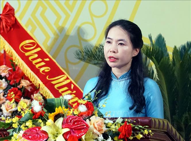 Bà Dương Thị Huyền Phương được chỉ định giữ chức Bí thư Đảng ủy phường Lương Văn Tri, tỉnh Lạng Sơn. Ảnh: Văn Đạt - TTXVN                    