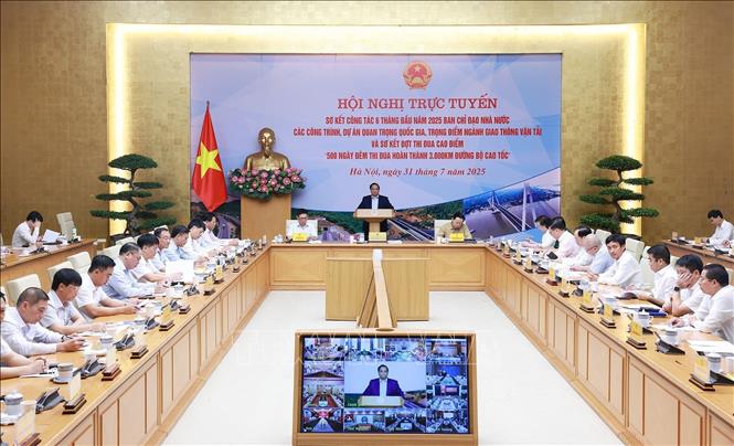 Thủ tướng Phạm Minh Chính chủ trì hội nghị. Ảnh: Dương Giang-TTXVN
