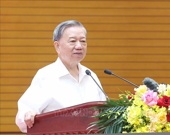 Tổng Bí thư Tô Lâm phát biểu. Ảnh: Thống Nhất – TTXVN
