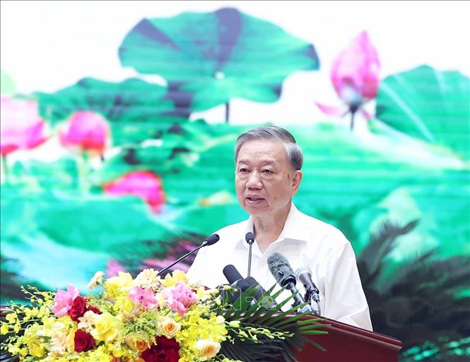 Tổng Bí thư Tô Lâm phát biểu. Ảnh: Thống Nhất – TTXVN