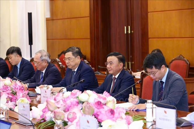 Đoàn đại biểu Đảng Cộng sản Việt Nam dự buổi tiếp. Ảnh: Phương Hoa - TTXVN 