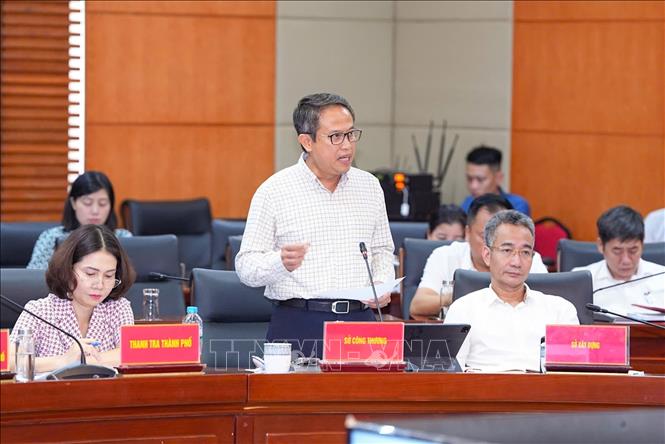 Giám đốc Sở Công Thương Hải Phòng Nguyễn Hoàng Long phát biểu. Ảnh: Minh Huệ - TTXVN