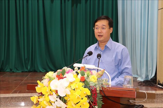 Bí thư Tỉnh ủy Lê Quốc Phong kết luận Hội nghị. Ảnh: Minh Trí – TTXVN