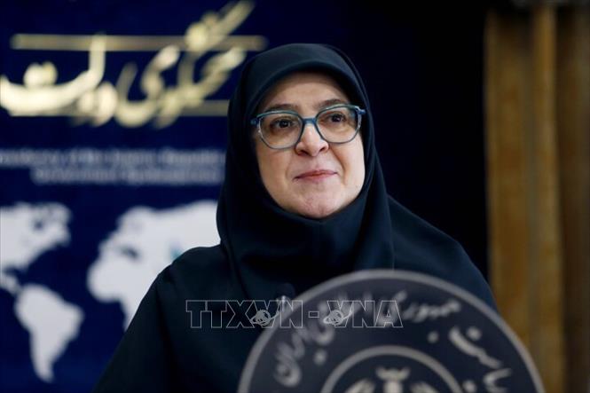 Người phát ngôn Chính phủ Iran Fatemeh Mohajerani. Ảnh: IRNA/TTXVN
