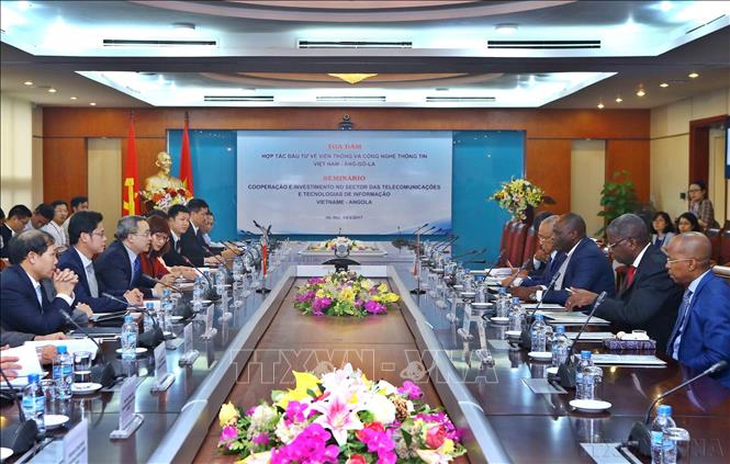 Tọa đàm hợp tác đầu tư về Viễn thông và Công nghệ thông tin Việt Nam – Angola (Hà Nội, 13/3/2017). Ảnh: Minh Quyết – TTXVN