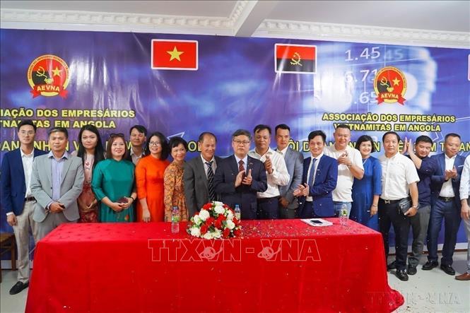 Ngày 9/6/2024, Hội Doanh nhân Việt Nam tại Angola đã tiến hành Đại hội, thông qua Điều lệ, và chính thức ra mắt Ban Chấp hành gồm 9 thành viên. Ảnh: TTXVN phát