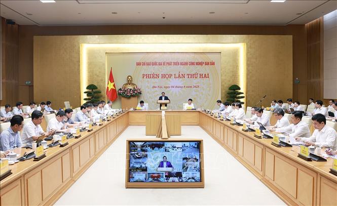 Phiên họp lần thứ hai của Ban Chỉ đạo quốc gia về phát triển ngành công nghiệp bán dẫn. Ảnh: Dương Giang-TTXVN 
