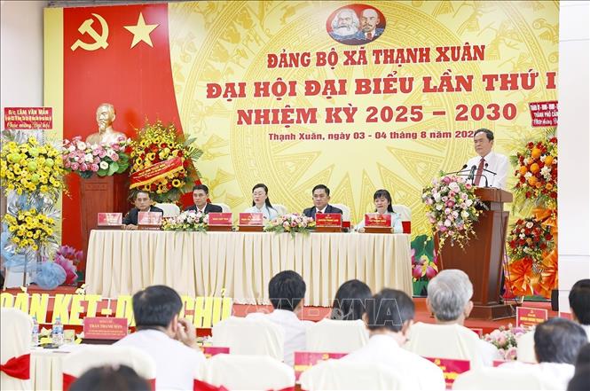 Chủ tịch Quốc hội Trần Thanh Mẫn phát biểu chỉ đạo Đại hội. Ảnh: Doãn Tấn - TTXVN