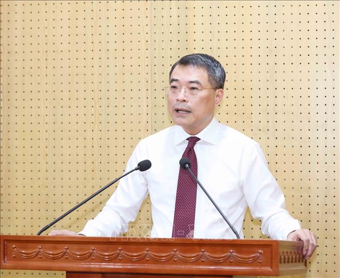 Đồng chí Lê Minh Hưng, Uỷ viên Bộ Chính trị, Bí thư Trung ương Đảng, Trưởng Ban Tổ chức Trung ương phát biểu tại Hội nghị. Ảnh: Phương Hoa – TTXVN