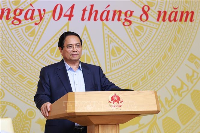 Thủ tướng Phạm Minh Chính chủ trì phiên họp lần thứ nhất của Ban Chỉ đạo quốc gia về phát triển kinh tế tư nhân. Ảnh: Dương Giang-TTXVN 
