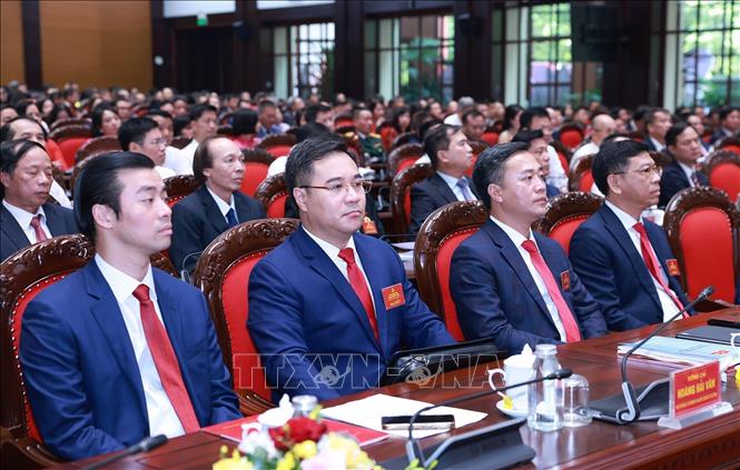 Các đại biểu dự Đại hội đại biểu Đảng bộ Bộ Xây dựng lần thứ nhất, nhiệm kỳ 2025 - 2030. Ảnh: Dương Giang-TTXVN
