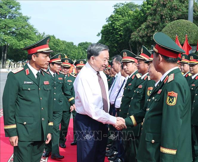 Tổng Bí thư Tô Lâm và các đại biểu. Ảnh: Thống Nhất - TTXVN 