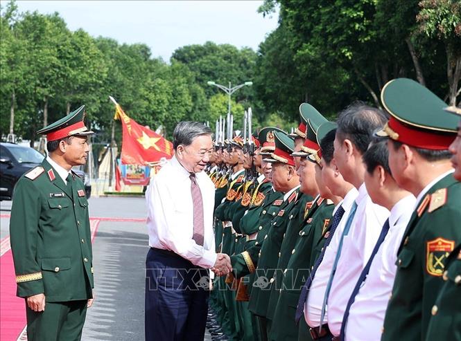 Tổng Bí thư Tô Lâm và các đại biểu. Ảnh: Thống Nhất - TTXVN 