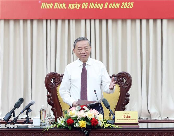 Tổng Bí thư Tô Lâm phát biểu chỉ đạo. Ảnh: Thống Nhất - TTXVN