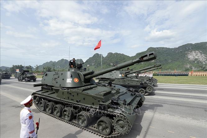 Khối xe Tăng thiết giáp. Ảnh: Tuấn Anh - TTXVN