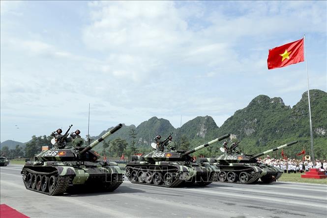 Khối xe Tăng thiết giáp. Ảnh: Tuấn Anh - TTXVN
