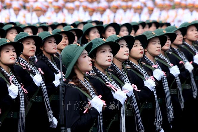 Khối nữ Du kích Miền Nam. Ảnh: Tuấn Anh - TTXVN