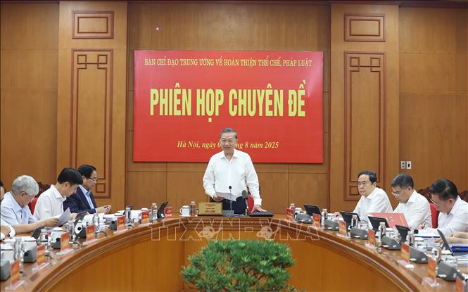 Tổng Bí thư Tô Lâm phát biểu. Ảnh: Thống Nhất - TTXVN 