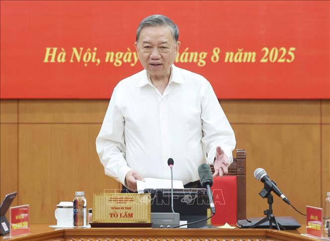 Tổng Bí thư Tô Lâm phát biểu. Ảnh: Thống Nhất - TTXVN 