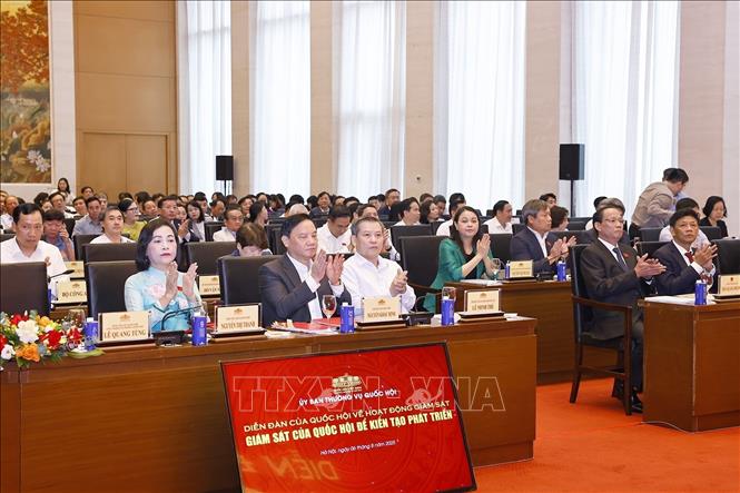 Đại biểu dự Diễn đàn của Quốc hội về hoạt động giám sát. Ảnh: Doãn Tấn - TTXVN