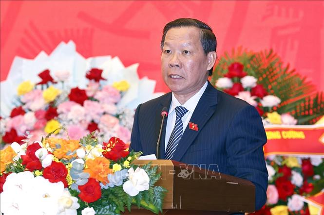 Ông Phan Văn Mãi, Ủy viên Trung ương Đảng, Chủ nhiệm Ủy ban Kinh tế và Tài chính của Quốc hội phát biểu. Ảnh: Doãn Tấn - TTXVN
