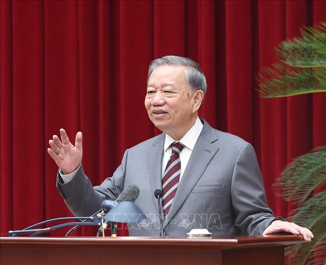 Tổng Bí thư Tô Lâm phát biểu . Ảnh: Thống Nhất – TTXVN