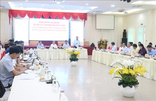 Quang cảnh buổi làm việc. Ảnh: Bùi Giang - TTXVN