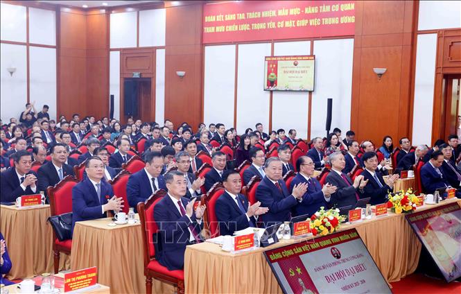 Tổng Bí thư Tô Lâm và các đại biểu tham dự Đại hội. Ảnh: Phương Hoa – TTXVN