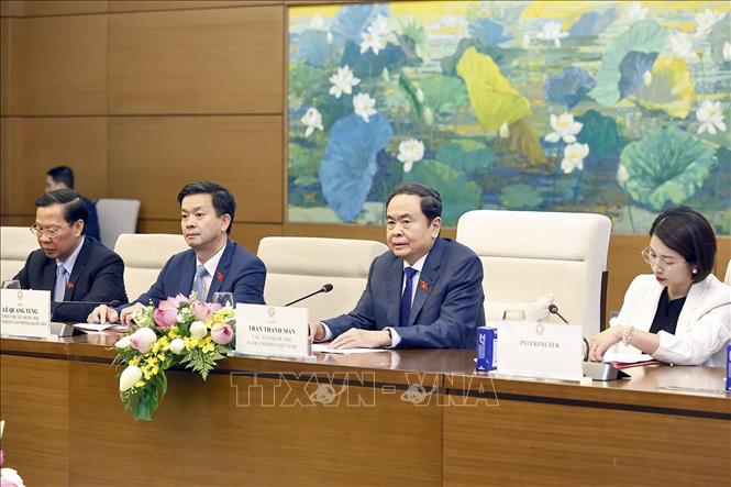Chủ tịch Quốc hội Trần Thanh Mẫn phát biểu. Ảnh: Doãn Tấn - TTXVN