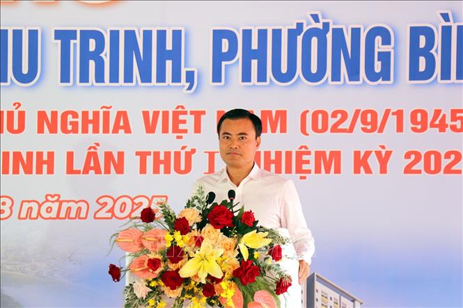 Ông Bùi Xuân Cường, Phó Chủ tịch UBND TP. Hồ Chí Minh, phát biểu tại lễ khởi công. Ảnh: Thanh Vũ-TTXVN