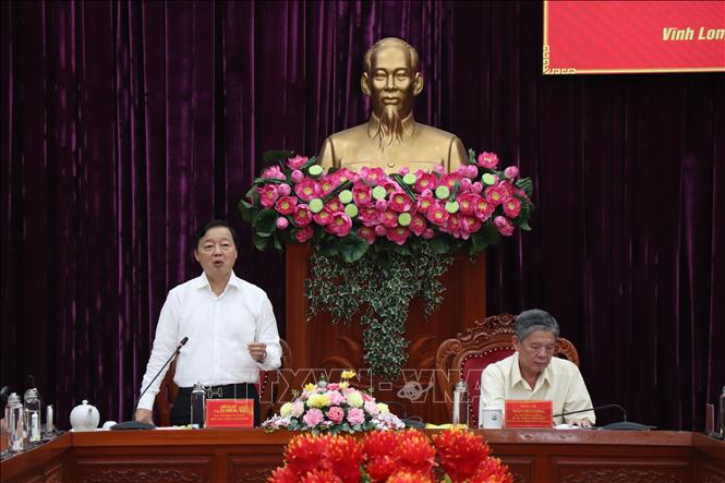 Phó Thủ tướng Trần Hồng Hà phát biểu chỉ đạo. Ảnh: Huỳnh Phúc Hậu - TTXVN
