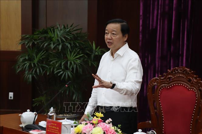 Phó Thủ tướng Chính phủ Trần Hồng Hà phát biểu tại hội nghị. Ảnh: Huỳnh Phúc Hậu - TTXVN