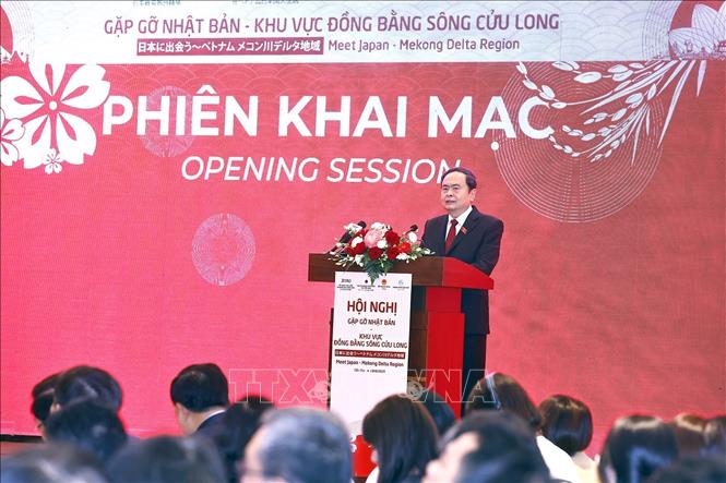 Chủ tịch Quốc hội Trần Thanh Mẫn phát biểu. Ảnh: Doãn Tấn – TTXVN