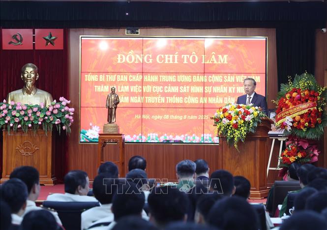 Tổng Bí thư Tô Lâm phát biểu. Ảnh: Thống Nhất - TTXVN