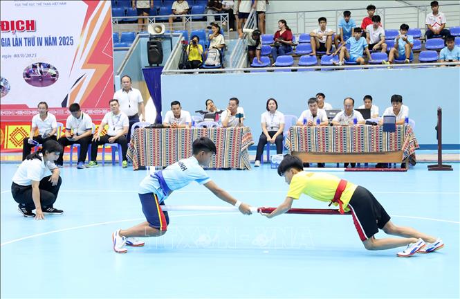 Vận động viên thi đấu các trận chung kết trước Lễ bế mạc, trao giải. Ảnh: Hoài Thu – TTXVN