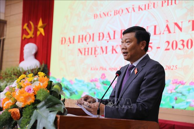 Uỷ viên Ban Thường vụ Thành ủy, Trưởng ban Nội chính Thành ủy Đỗ Anh Tuấn phát biểu chỉ đạo Đại hội. Ảnh: Quốc Lũy - TTXVN