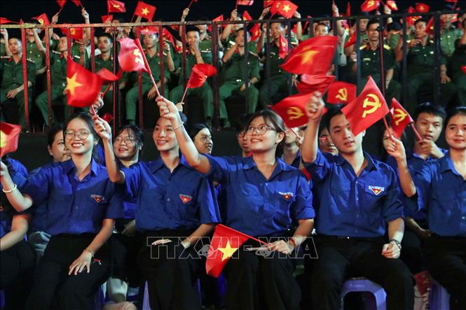 Đông đảo đoàn viên thanh niên Thành phố Hồ Chí Minh tham dự Chương trình. Ảnh: Xuân Khu-TTXVN