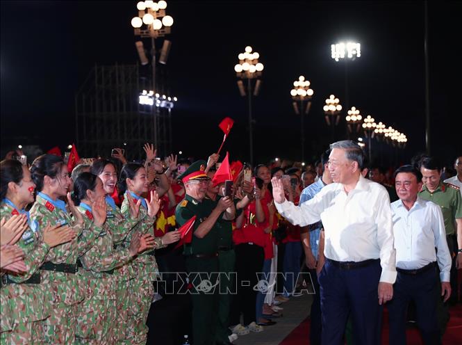 Party General Secretary To Lam attends the programme in Hanoi. Photo: VNA