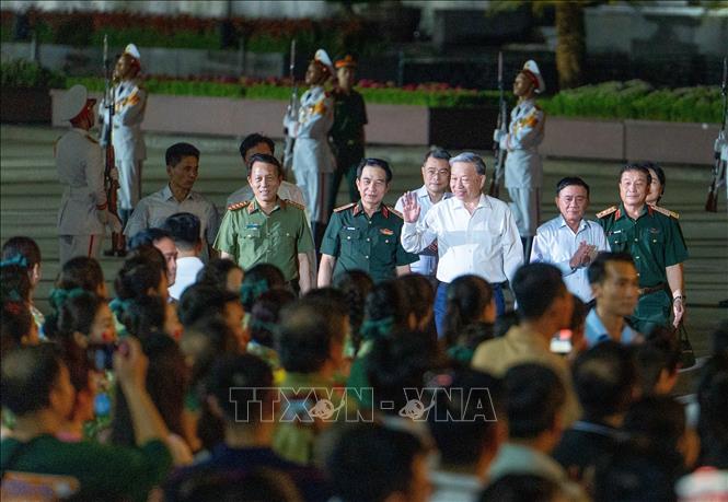Party General Secretary To Lam attends the programme in Hanoi. Photo: VNA