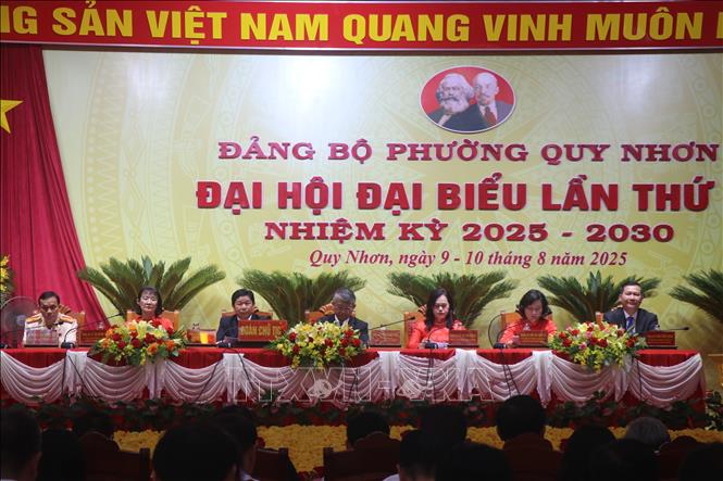 Đoàn Chủ tịch điều hành Đại hội. Ảnh: Sỹ Thắng-TTXVN