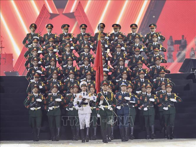  68 quân nhân Trường Sĩ quan Lục quân 1, từng đại diện cho Quân đội nhân dân Việt Nam tham gia lễ duyệt binh tại Quảng trường Đỏ (Moscow, Nga). Ảnh: Nhật Anh - TTXVN