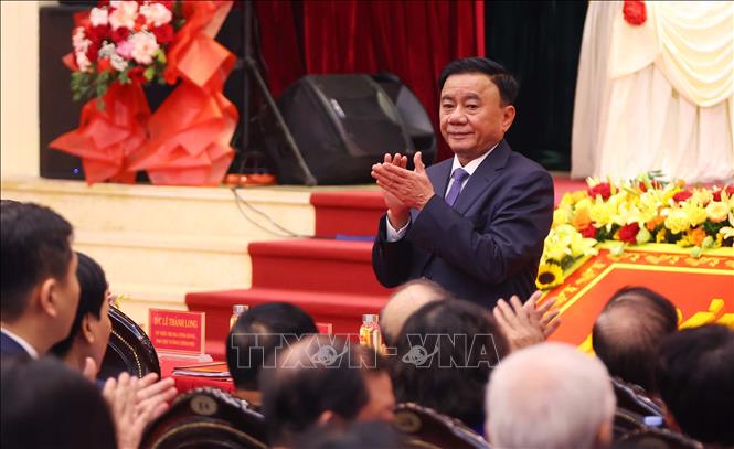 Ủy viên Bộ CHính trị, Thường trực Ban Bí thư, Bí thư Đảng ủy các cơ quan Đảng Trung ương Trần Cẩm Tú dự và chỉ đạo Đại hội. Ảnh: Văn Điệp – TTXVN