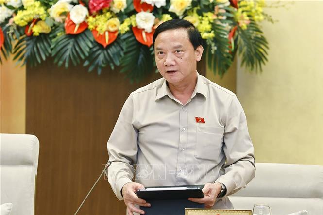 Phó Chủ tịch Quốc hội Nguyễn Khắc Định phát biểu. Ảnh: Doãn Tấn - TTXVN