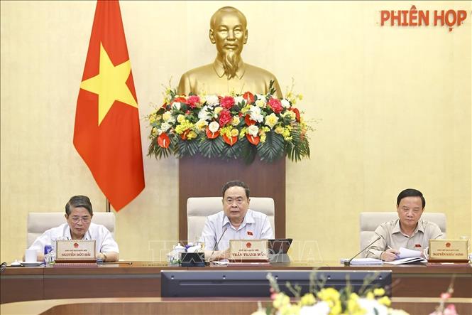 Chủ tịch Quốc hội Trần Thanh Mẫn phát biểu. Ảnh: Doãn Tấn - TTXVN