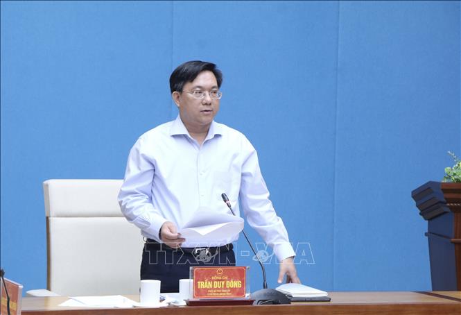 Chủ tịch UBND tỉnh Phú Thọ Trần Duy Đông phát biểu tại Hội nghị. Ảnh: Nguyễn Thảo - TTXVN