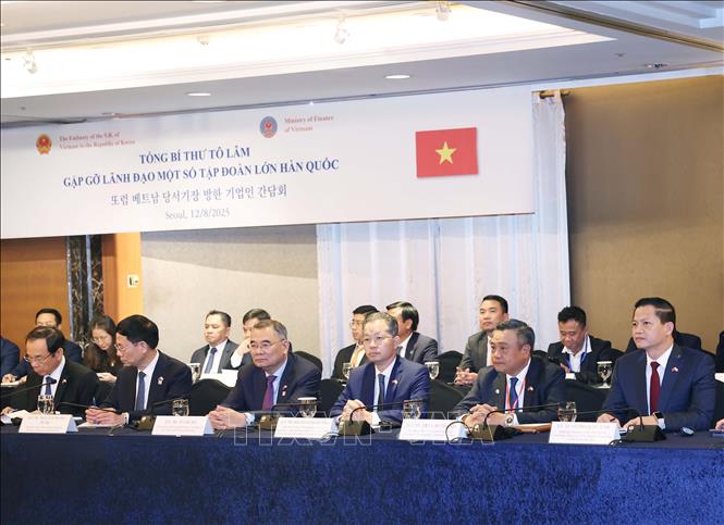 Các đại biểu dự buổi gặp. Ảnh: Thống Nhất – TTXVN